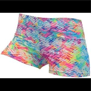 Colorful Vibrant Spandex Shorts NWOT